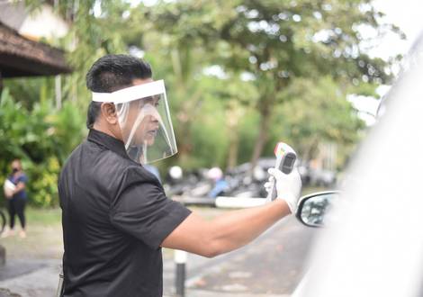 Staff Wearing PPE - Hotel Vila Lumbung